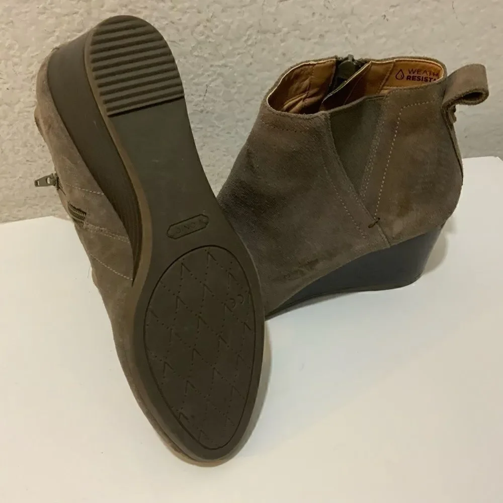 Vionic Gray Paloma Wedge Ankle Boot Women Size 9